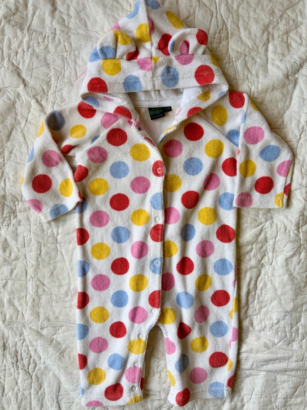 Mini Boden Terrycloth Romper, 6-12 months